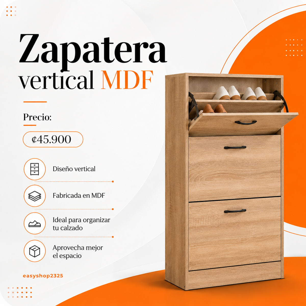 Zapatera vertical MDF