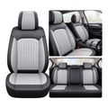 Cobertor de asiento EASY STORE en color negro y gris con diseño acolchado moderno para proteger el interior del auto
