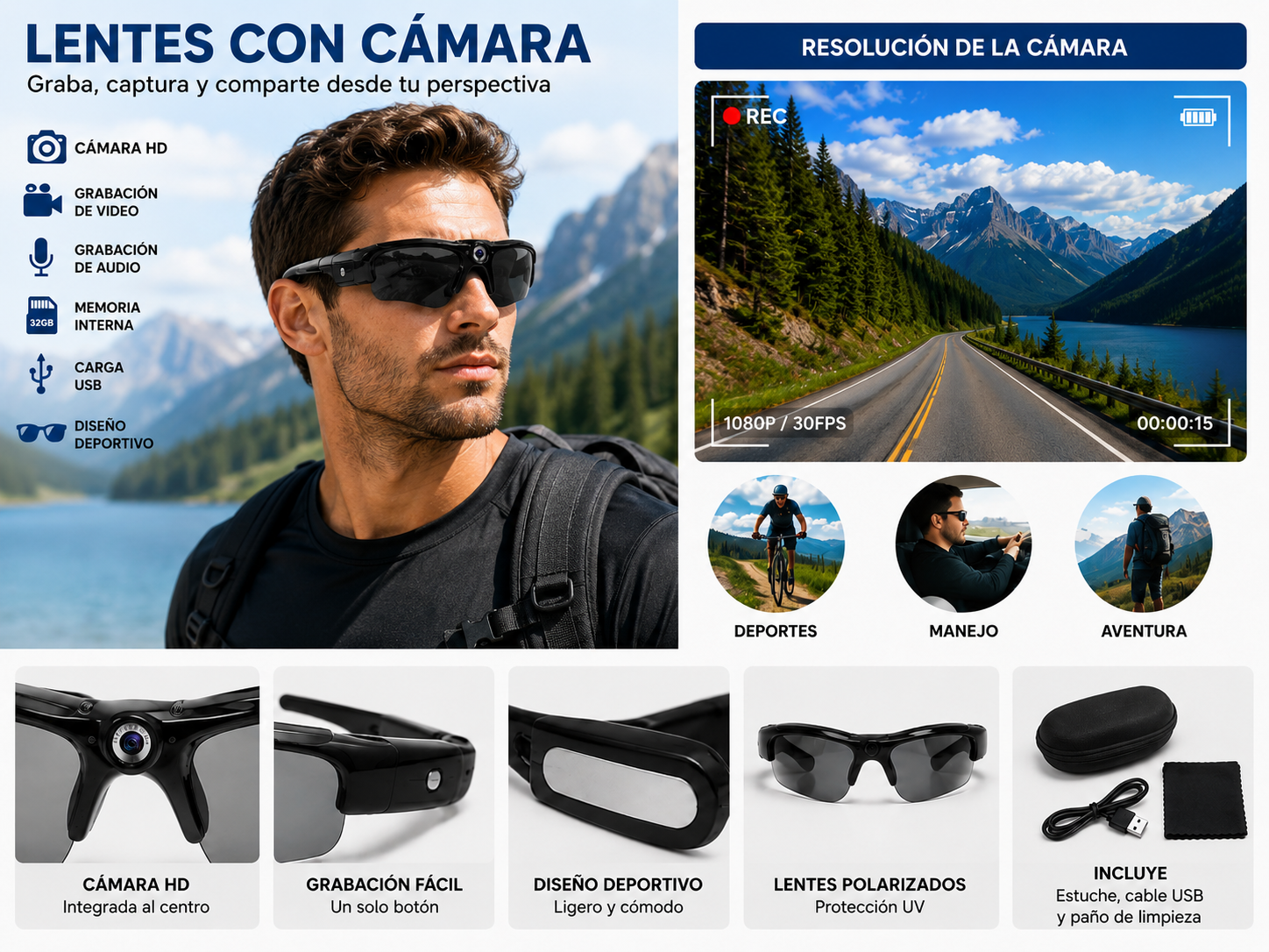 LENTES INTELIGENTES CON CAMARA