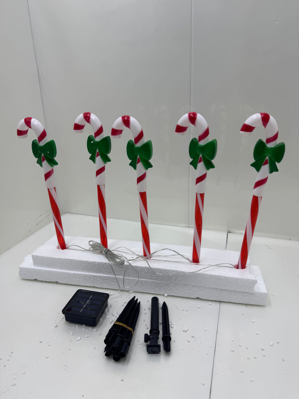 ESTACA SOLAR BASTON CANDY NAVIDEÑOS