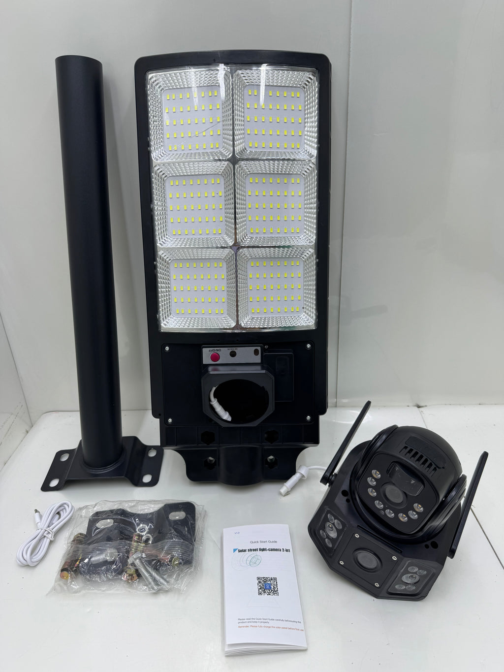 LÁMPARA SOLAR 300w CON CÁMARA