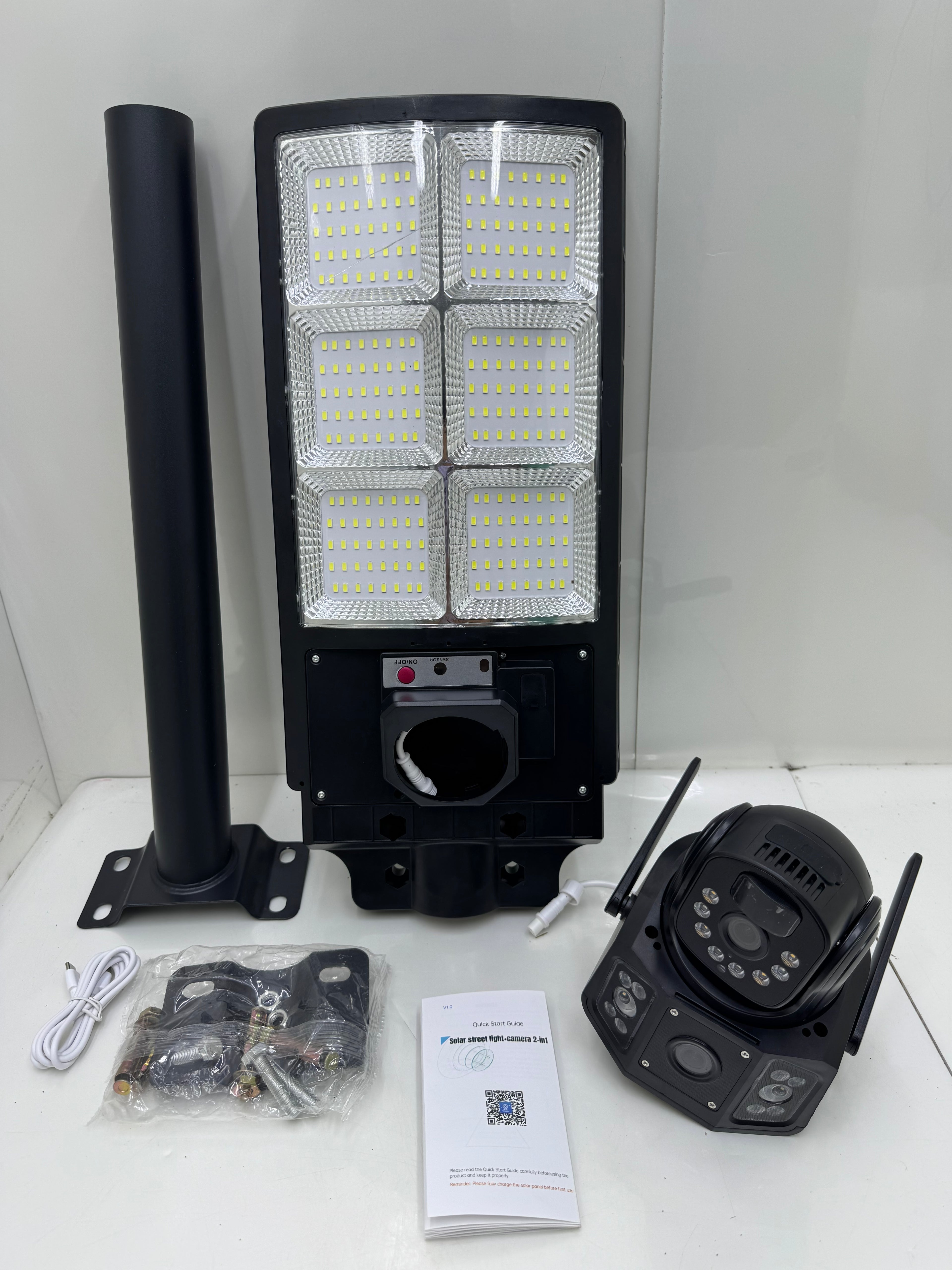 LÁMPARA SOLAR 300w CON CÁMARA