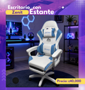 SILLA B/N ESTILO GAMING CON REPOSAPIES
