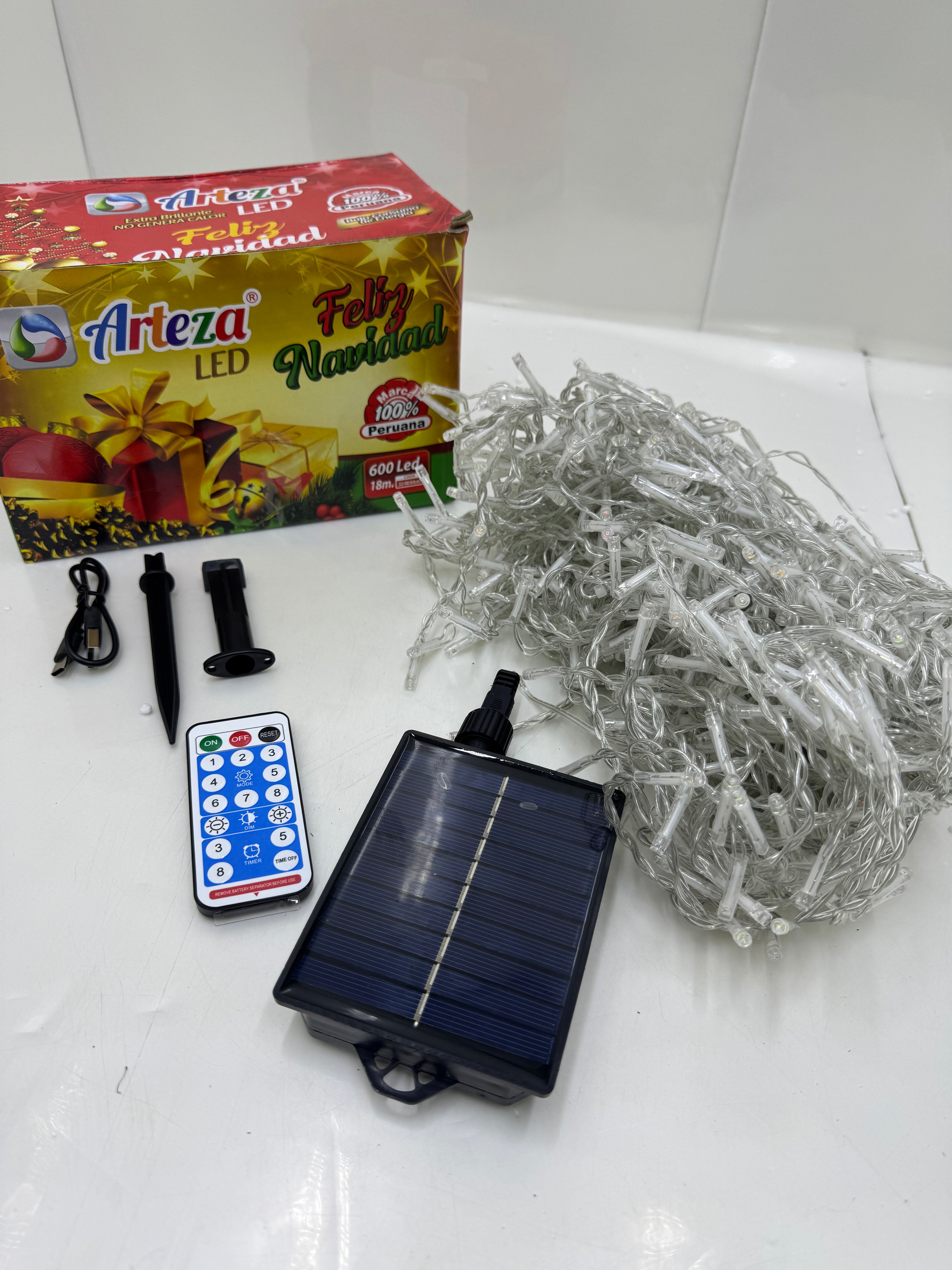 CASCADA SOLAR MULTICOLOR 18M NAVIDEÑOS