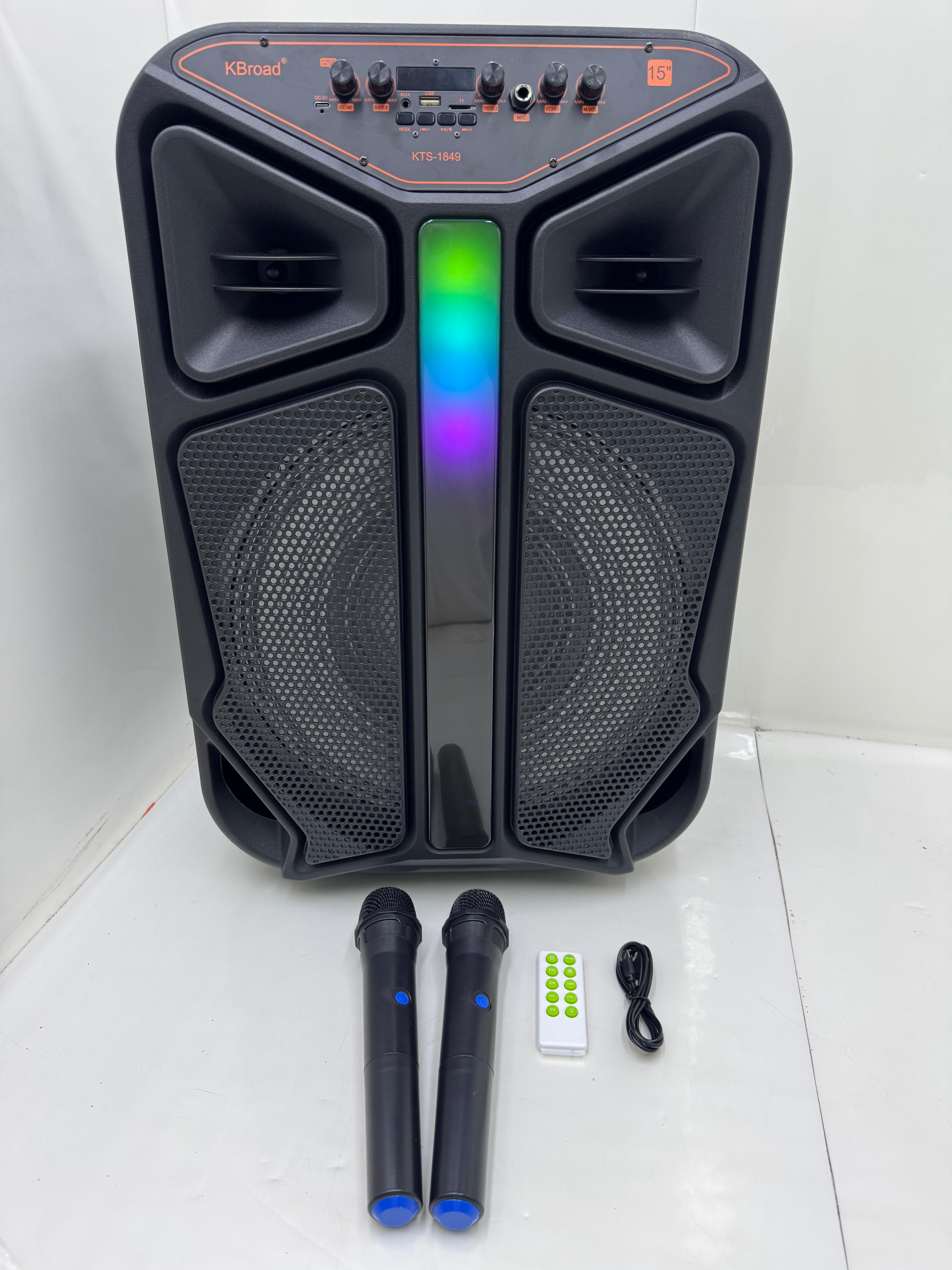 PARLANTE CON DOS MICROFONO 63CM