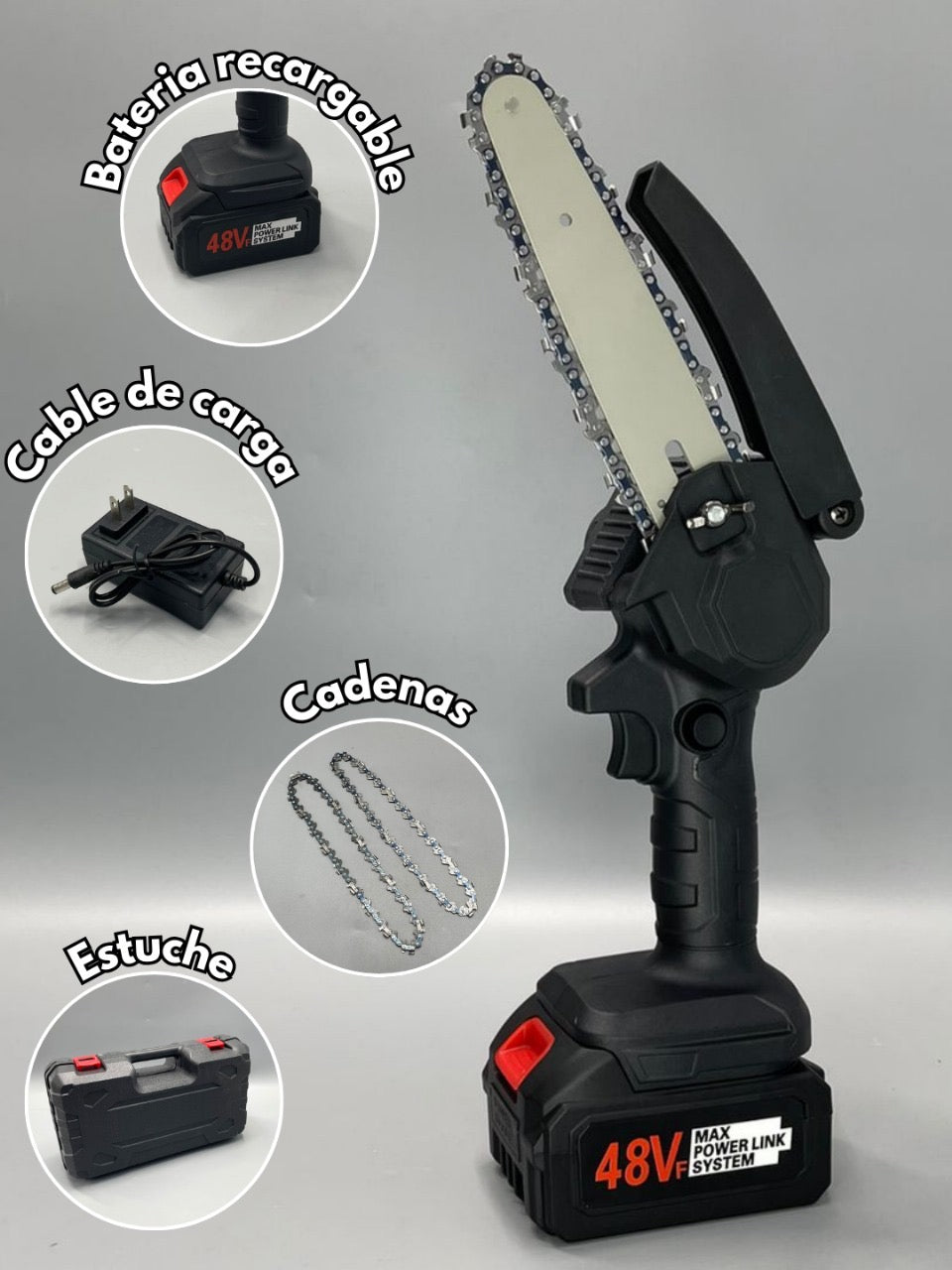 SIERRA PORTATIL RECARGABLE 2 CADENAS