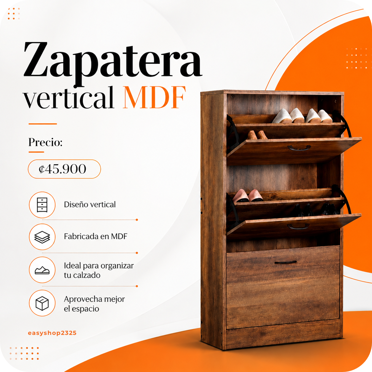 Zapatera vertical MDF