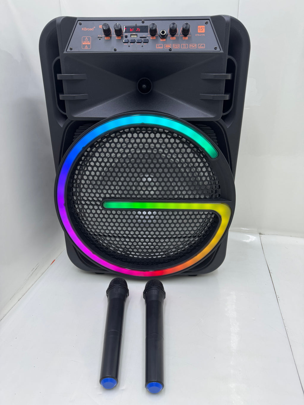 PARLANTE CON DOS MICROFONO 57CM