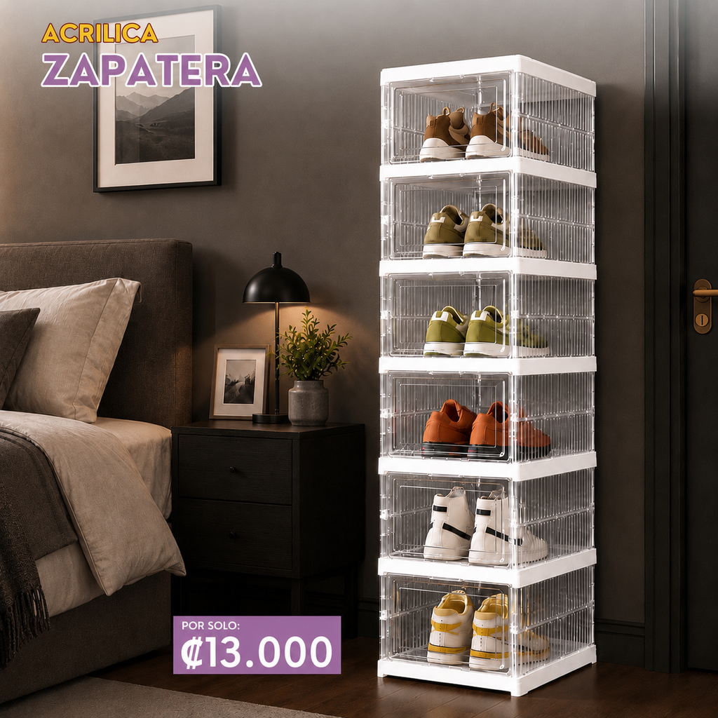 ZAPATERA ACRÍLICA 6 NIVELES