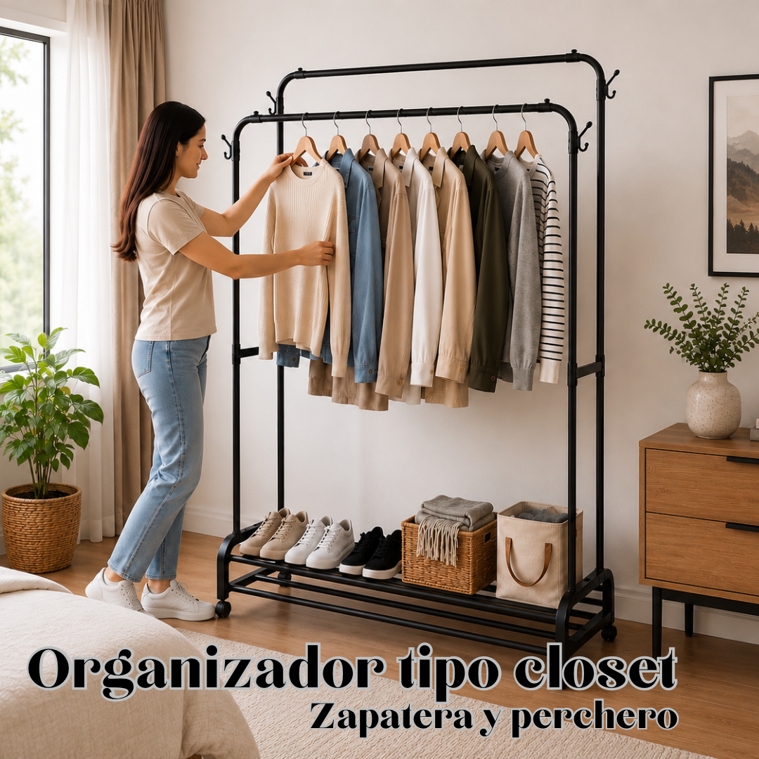 ORGANIZADOR TIPO CLOSET Y PERCHERO