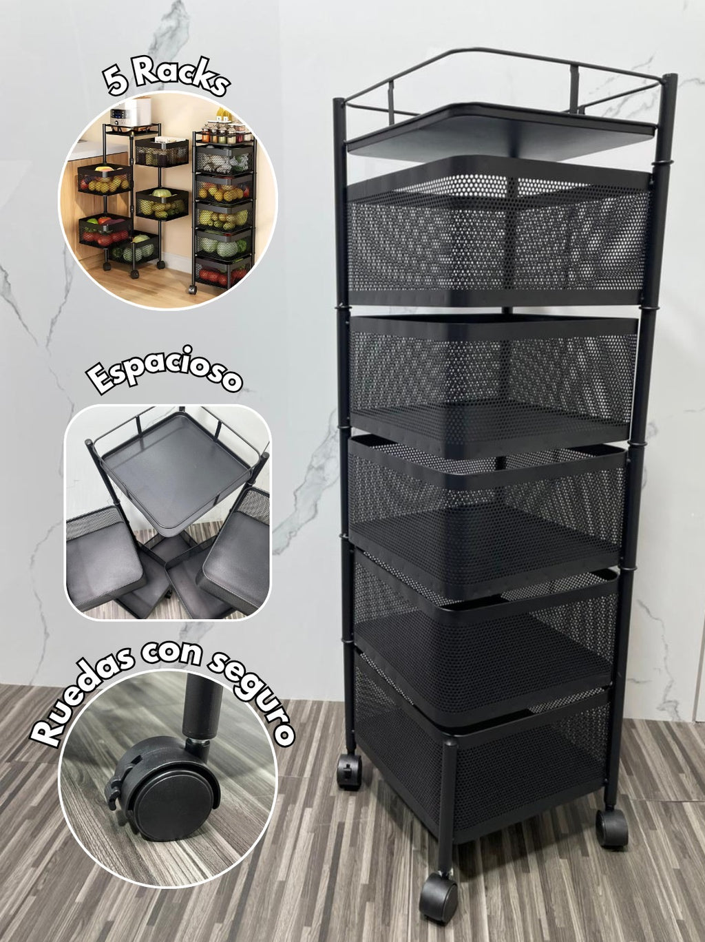 ORGANIZADOR VERTICAL CUADRADO 95CM