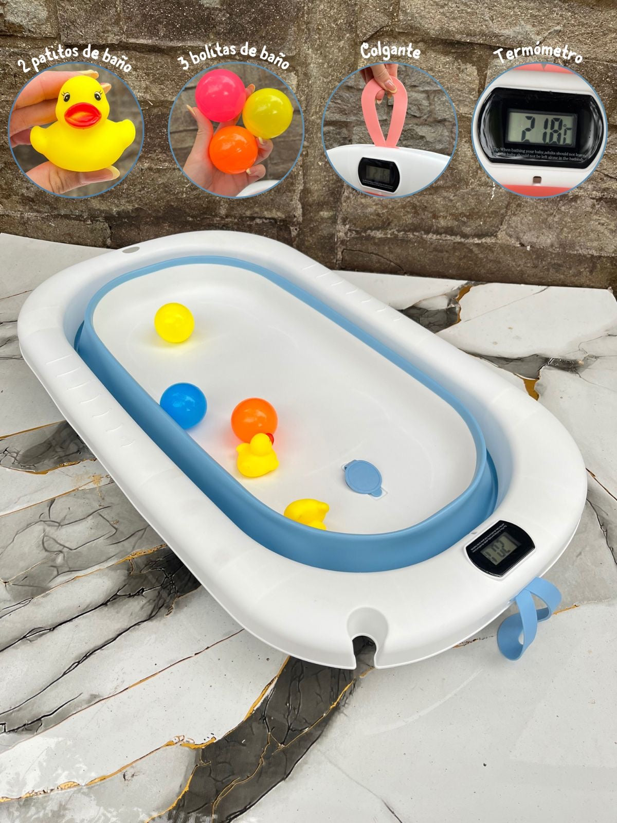 BAÑERA CON TEMPERTURA PARA BEBE