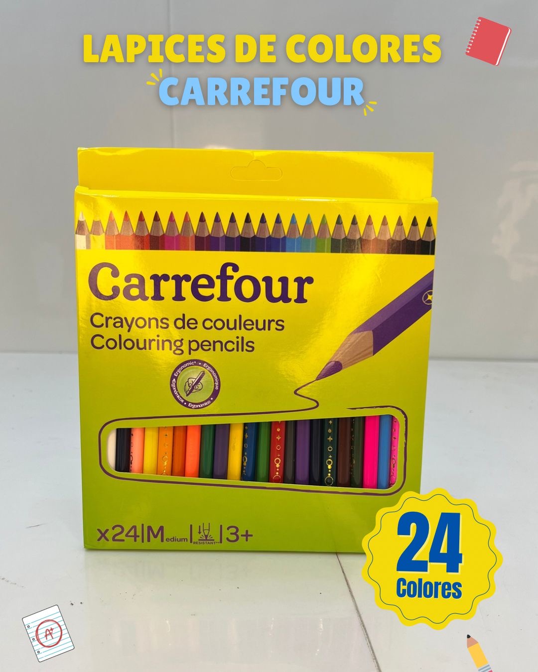LAPICES COLORES CARREFOUR 24 COLORES