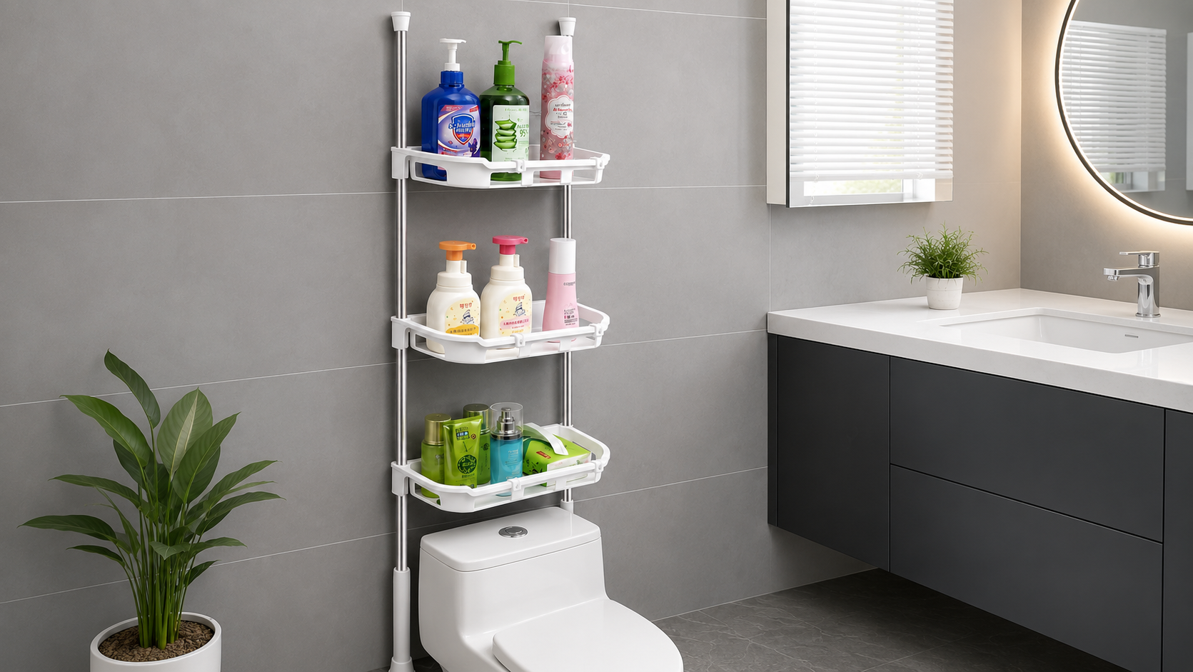 ORGANIZADOR PARA BAÑO 3 NIVELES