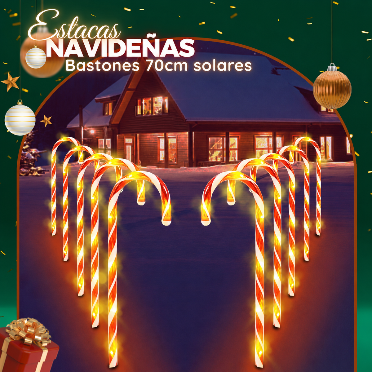 ESTACA SOLARES BASTONES SOLARES 70CM