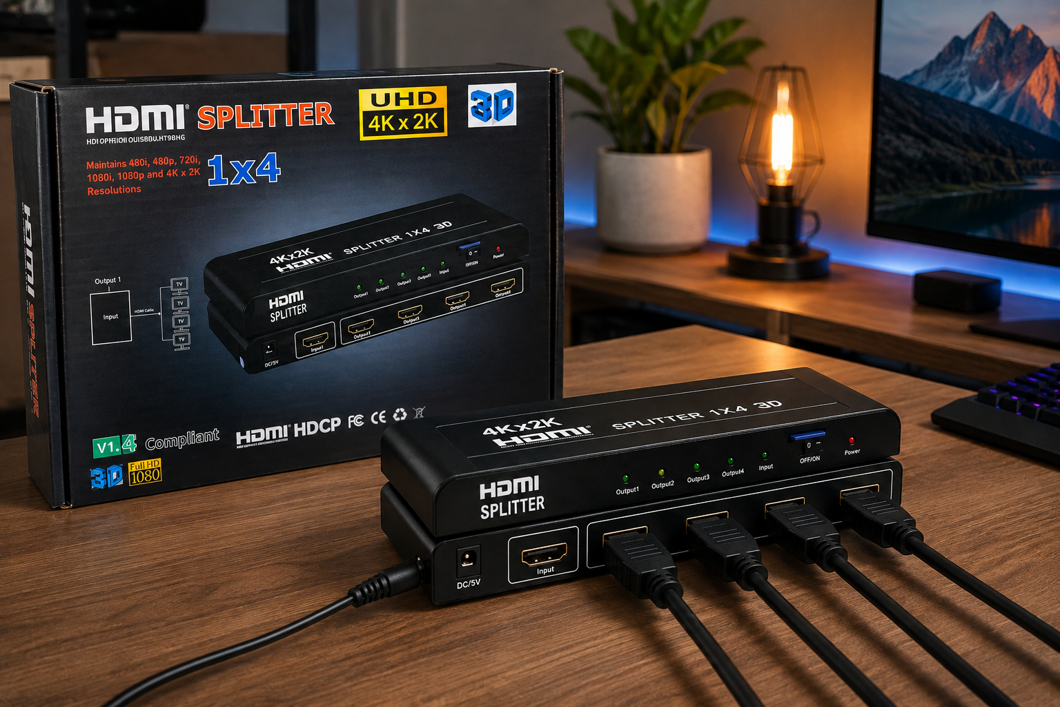 SPLITTER HDMI 1X4