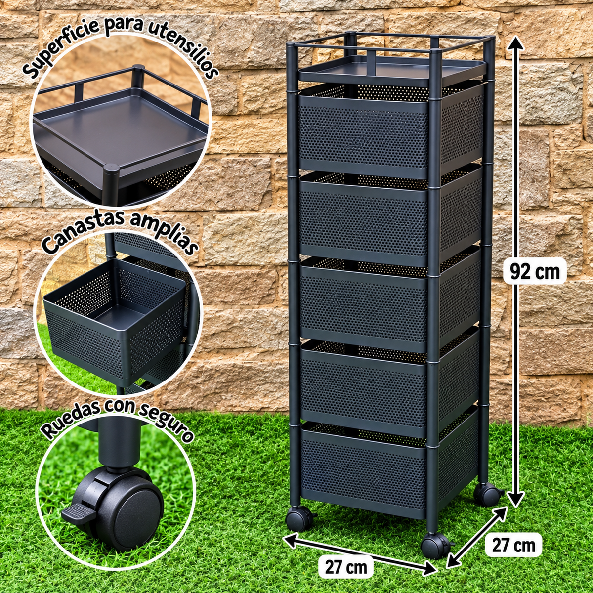 ORGANIZADOR VERTICAL CUADRADO 95CM