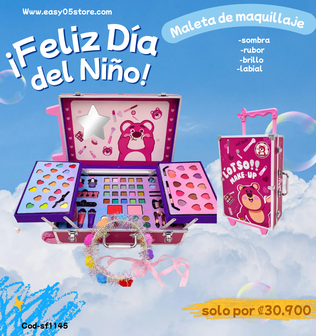 MALETA PARA MAQUILLAJE INFANTIL LOTSO