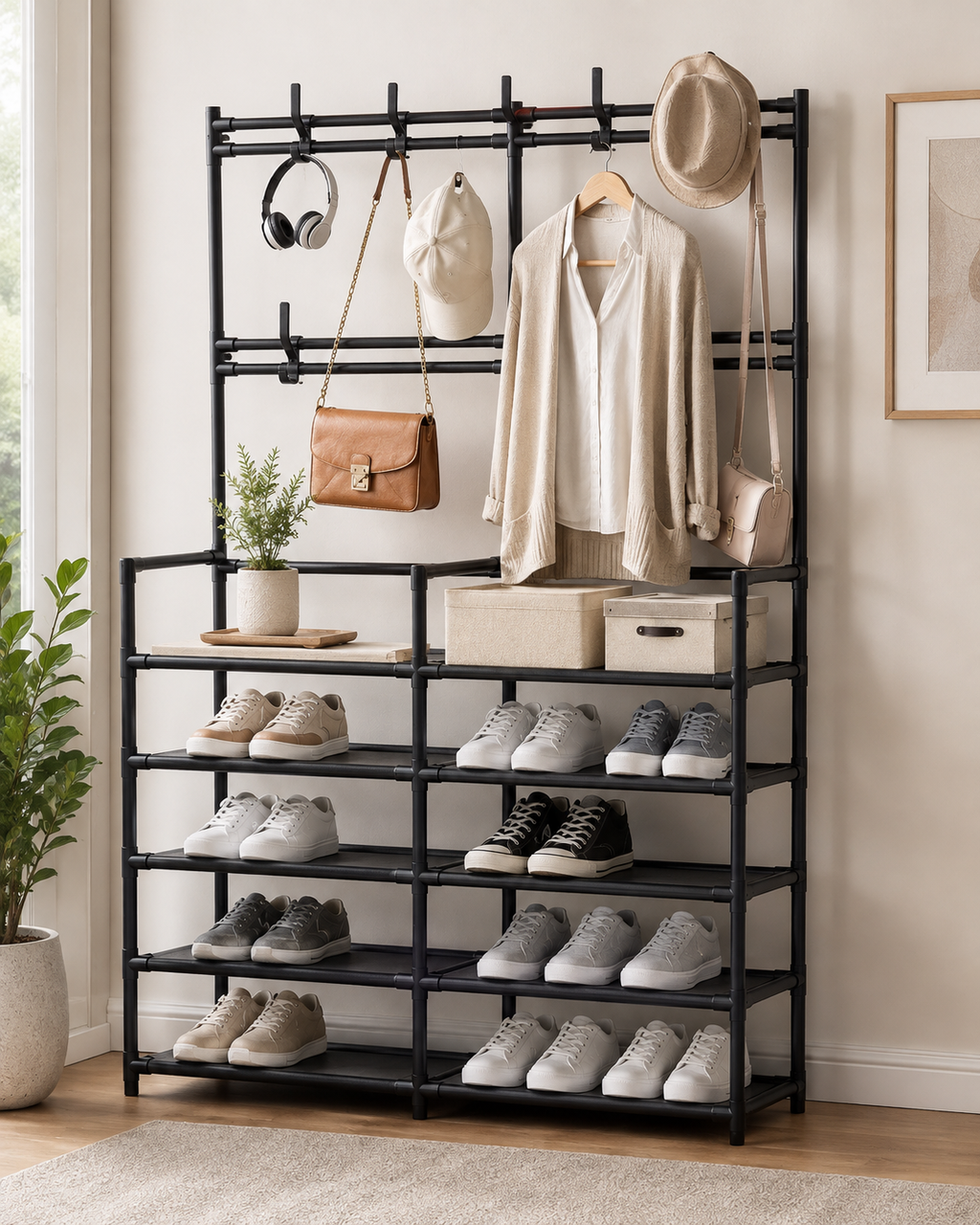 ORGANIZADOR ZAPATERA DOBLE CON RECIBIDOR SF1778