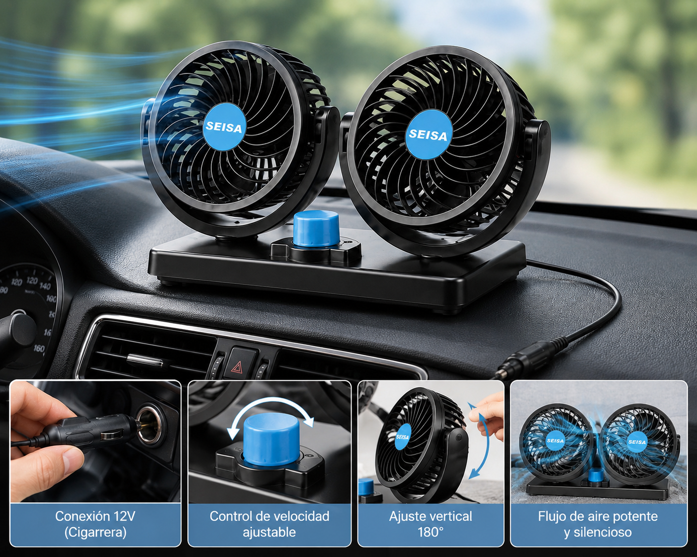 Abanico para carro SQ-x312