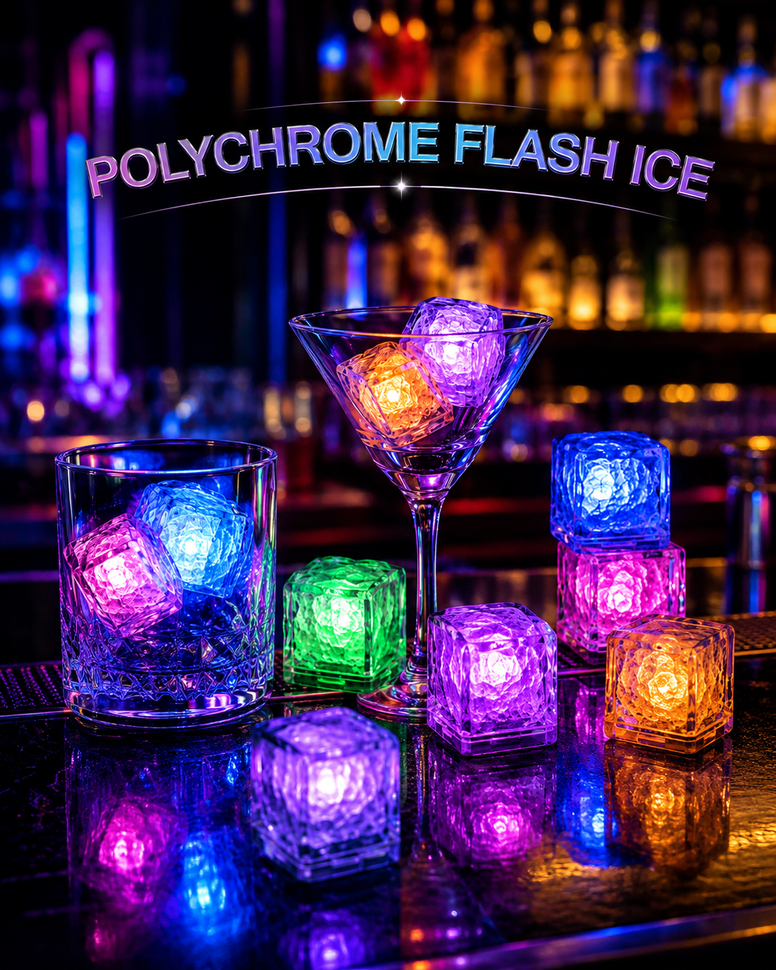 CUBO DE HIELO RGB 12PZ