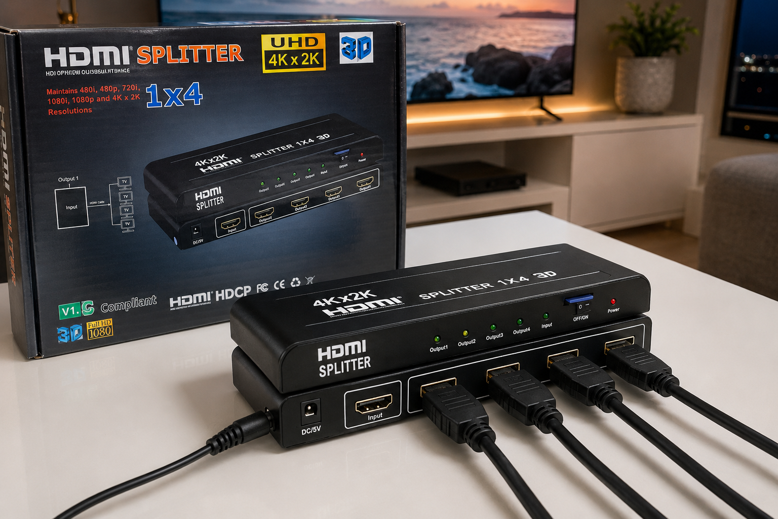 SPLITTER HDMI 1X4
