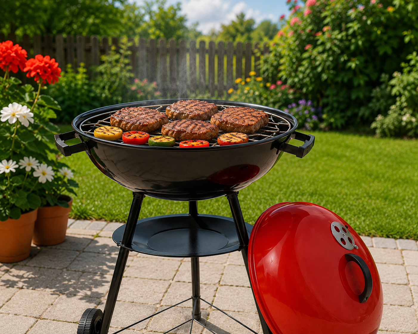 PARRILLA CON RUEDAS CIRCULAR
