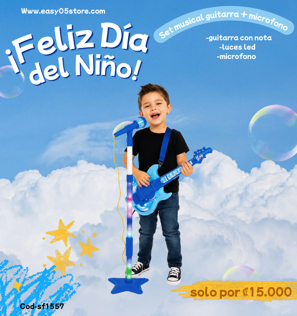SET MUSICAL MÁS GUITARRA MÁS MICRÓFONO sf1557