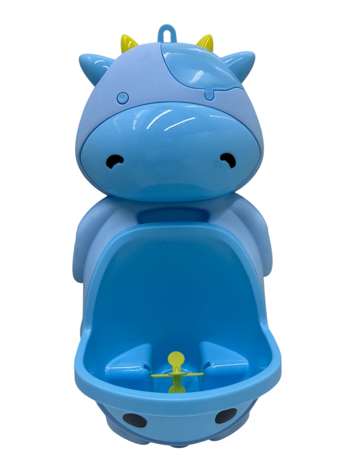 Urinario infantil EASY STORE con diseño de vaquita azul, ergonómico y portátil para el entrenamiento de bebés