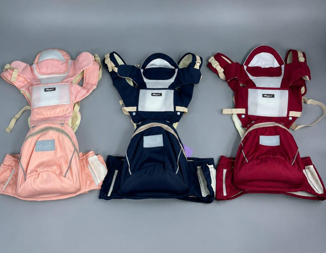 CANGURO PORTA BEBE 2EN1 ROSADO, AZUL, ROJO