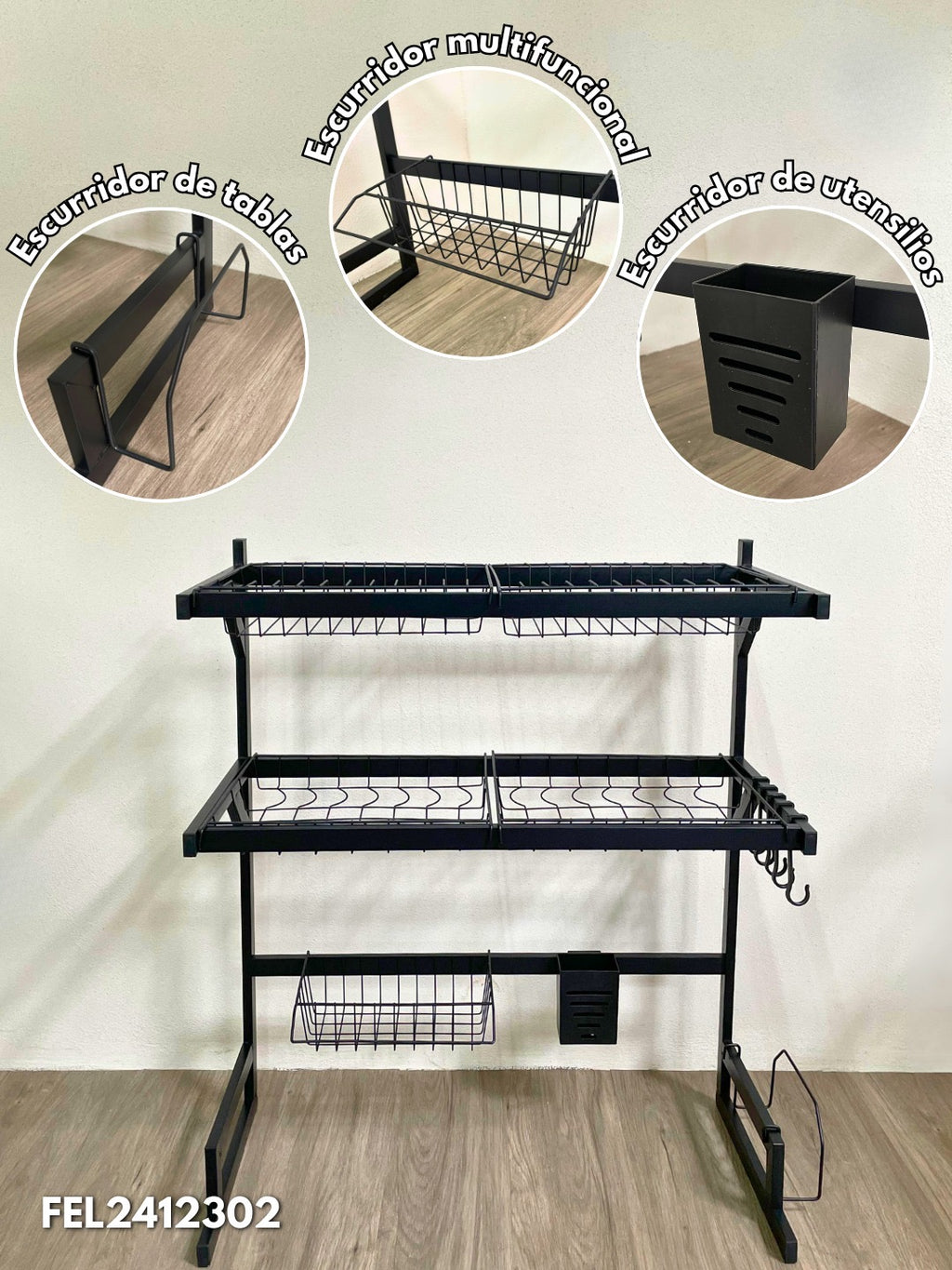 ORGANIZADOR PARA FREGADERO PEQ DOBLE