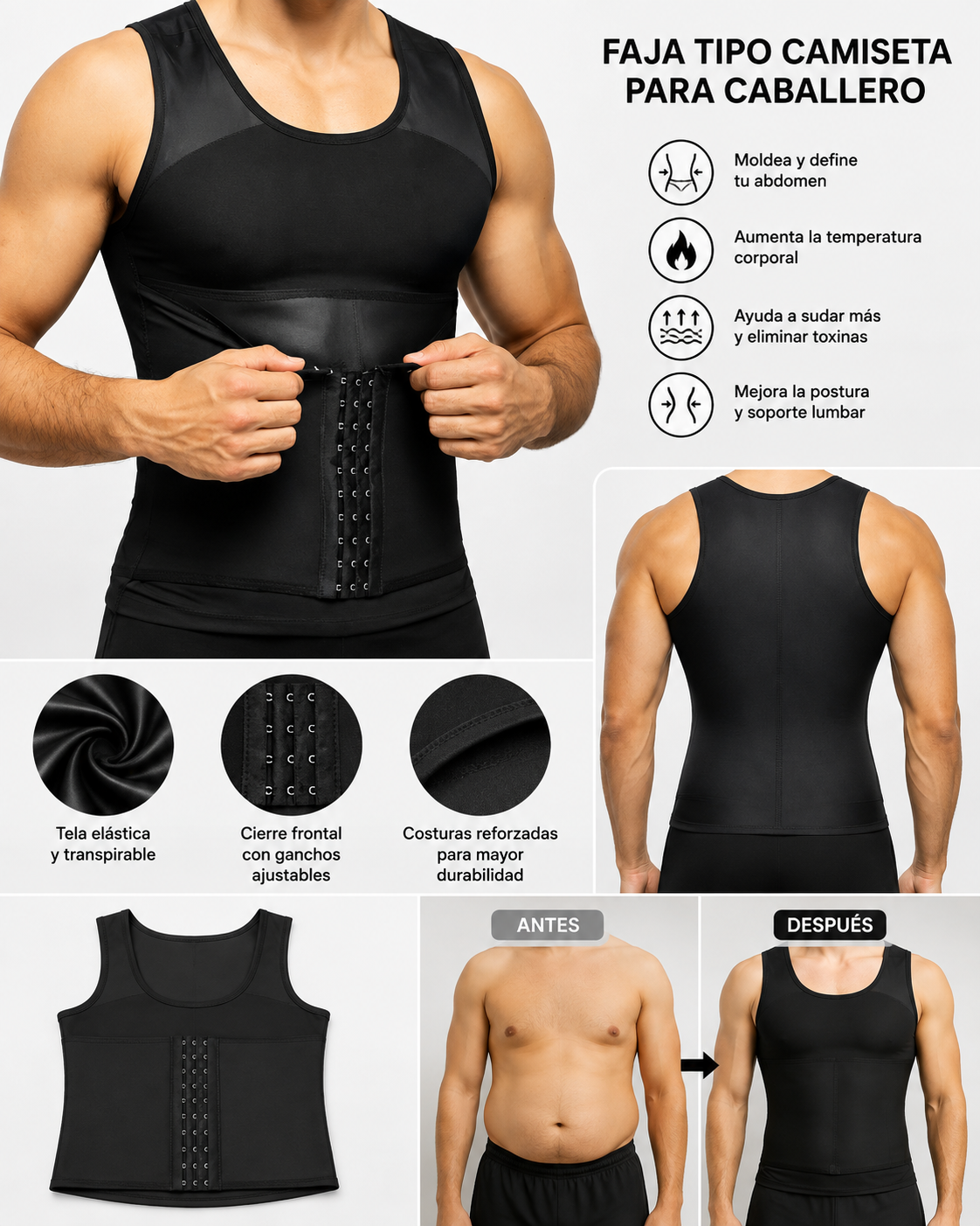 FAJA TIPO CAMISETA  PARA HOMBRE