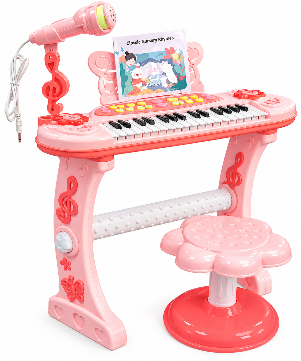 PIANO ELECTRÓNICO CON BANCO INFANTIL