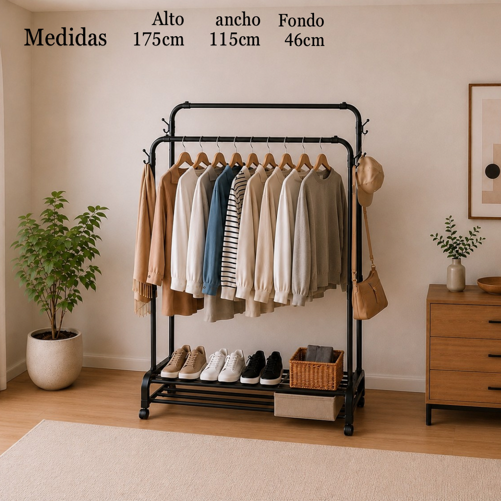 ORGANIZADOR TIPO CLOSET Y PERCHERO
