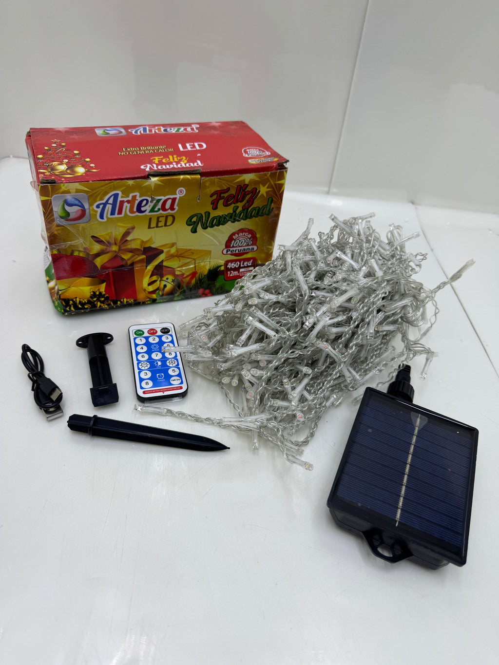 CASCADA SOLAR MULTICOLOR 12M NAVIDEÑOS