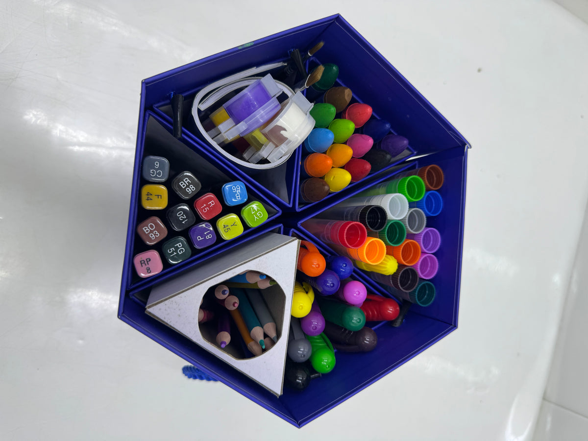 SET DE ARTE AZUL 113PZS