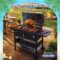 PARRILLA ESTILO AMERICANA ROSTIZADOR Y AHUMADOR