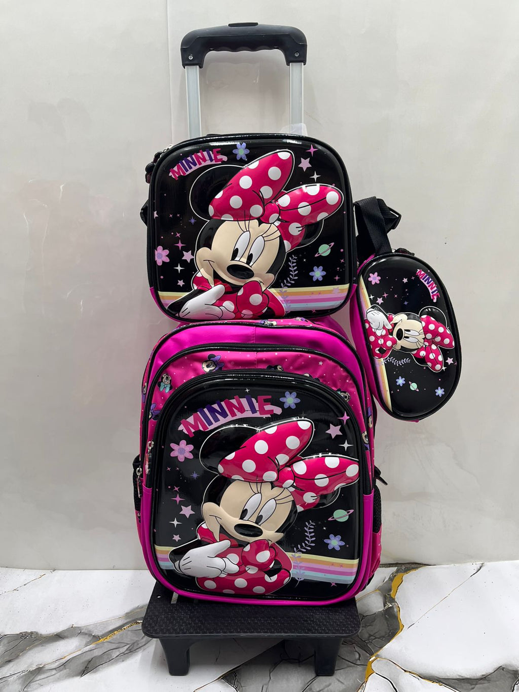 MOCHILA+CARTUCHERA+LONCHERA PERSONAJE 16