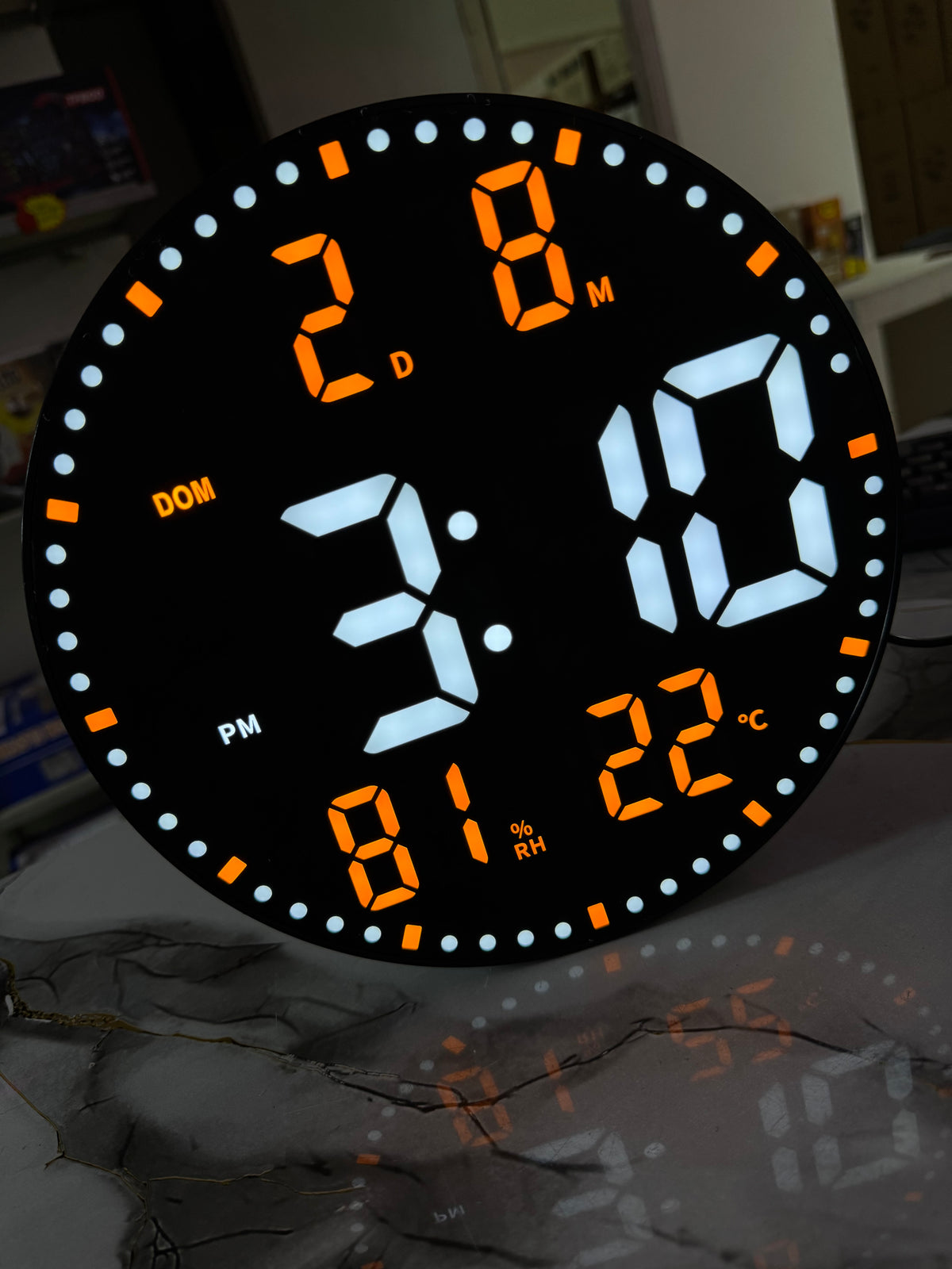 RELOJ DIGITAL REDONDO