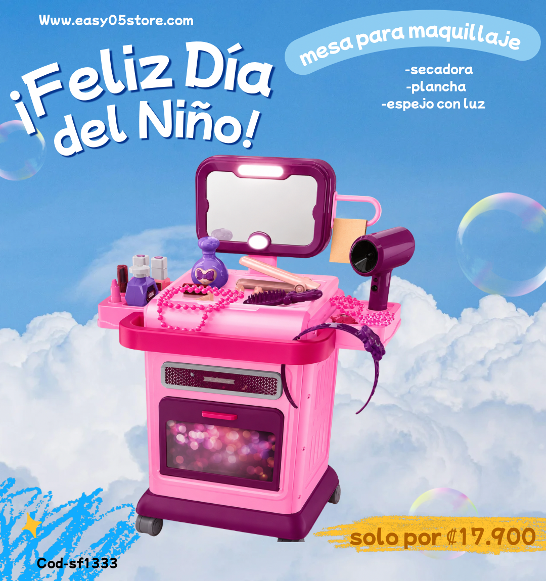 Juguete mesa para maquillaje