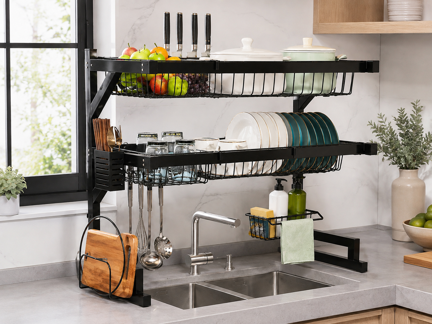 ORGANIZADOR PARA FREGADERO PEQ DOBLE
