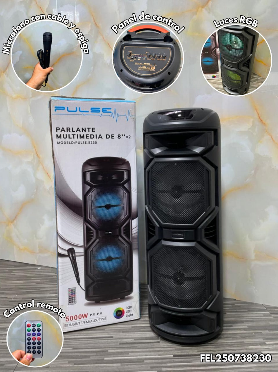 PARLANTE PULSE 90CM 5000W