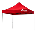 Toldo plegable rojo EASY STORE de 3x3 metros con estructura metálica resistente e impermeable para exteriores