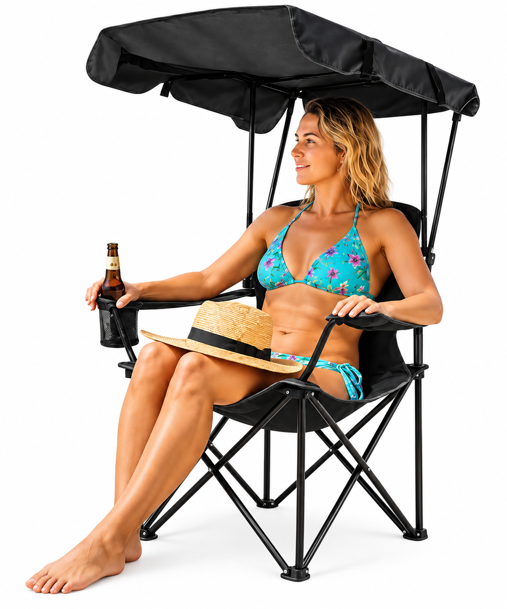 SILLA PEGABLE CON TOLDO