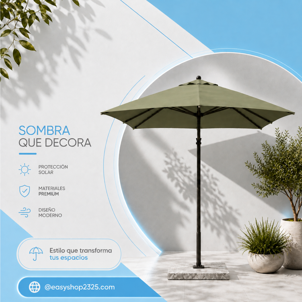 Sombrilla para exterior verde musgo