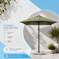 Sombrilla para exterior verde musgo
