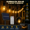 GUIRNALDAS SOLAR 15M 25 BOMBILLOS