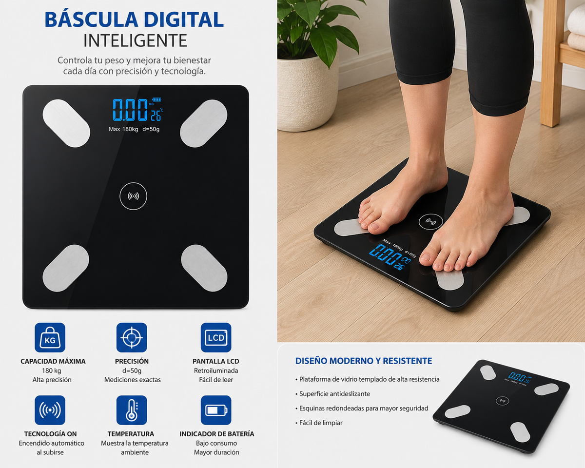 BASCULA DE PESO COORPORAL 180KG
