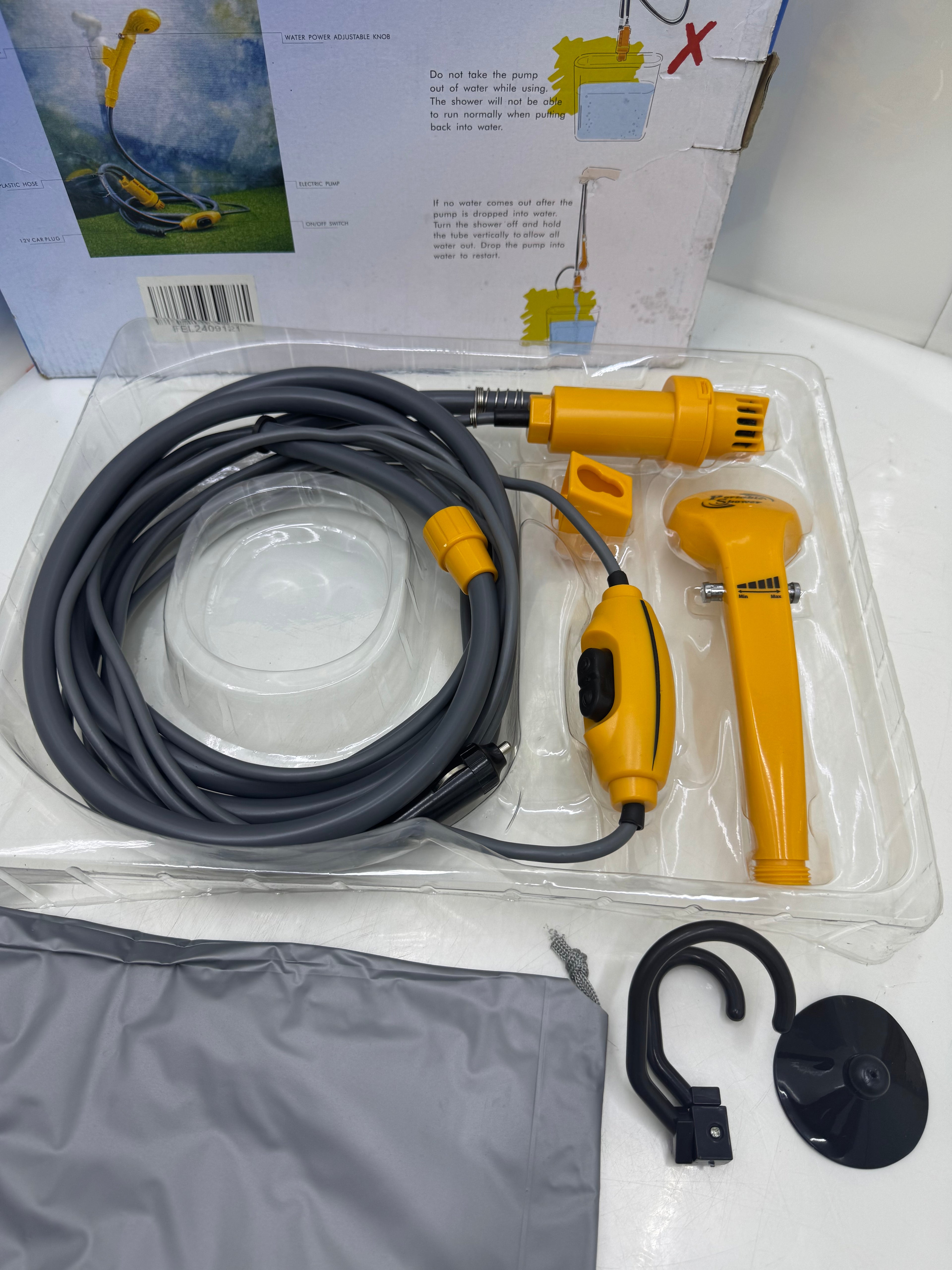KIT DE MANGERA TIPO DUCHA PORTATIL 12V