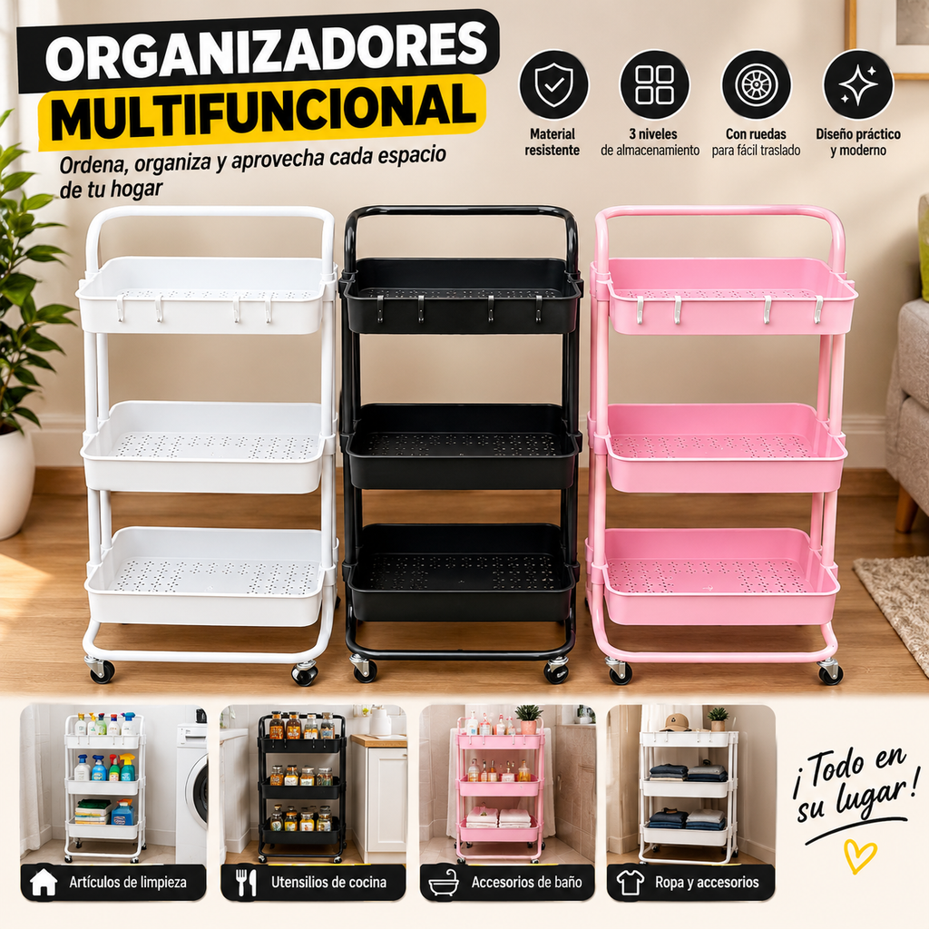ORGANIZADOR MULTIFUNCIONAL 3 ESTANTE